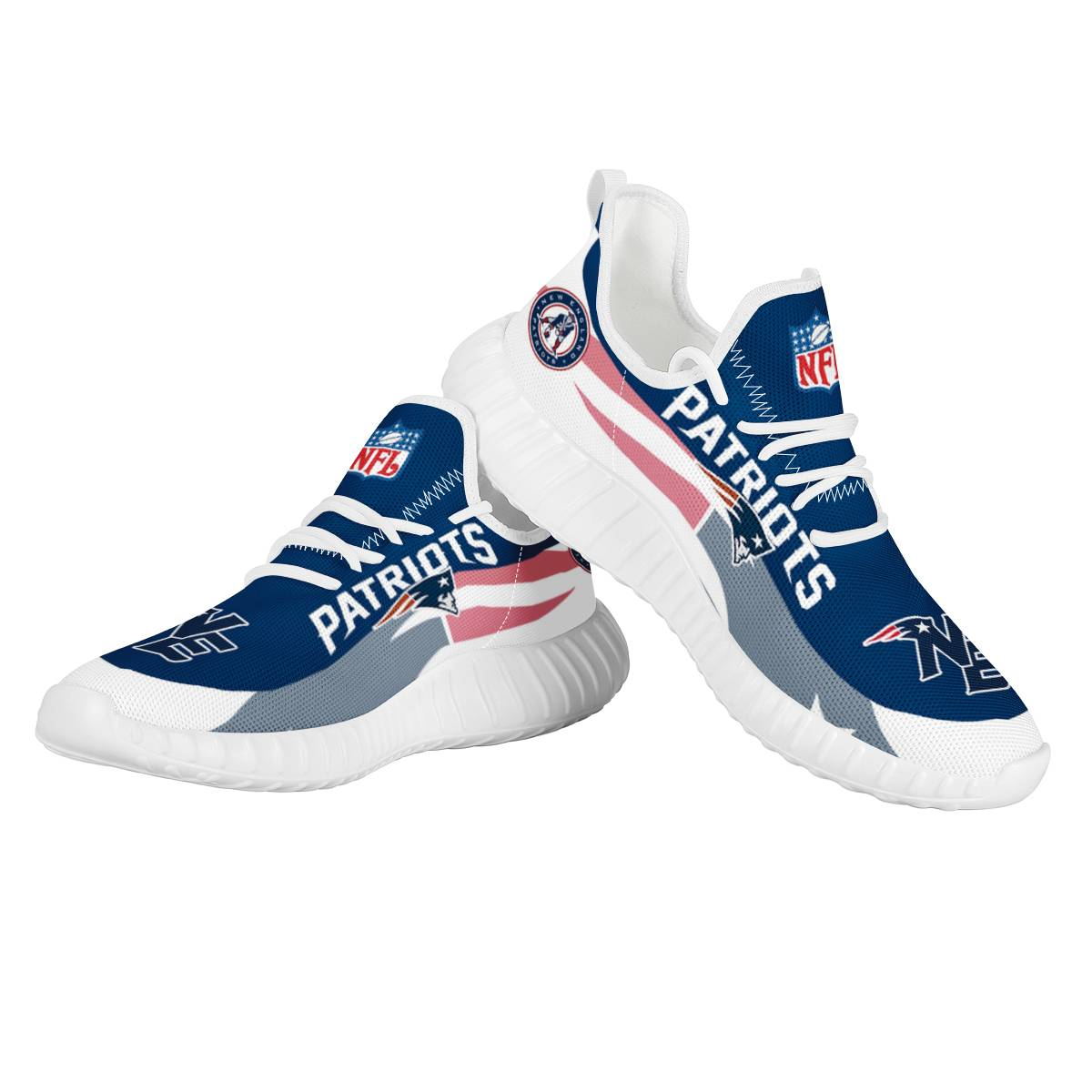 Women's New England Patriots Mesh Knit Sneakers/Shoes 011